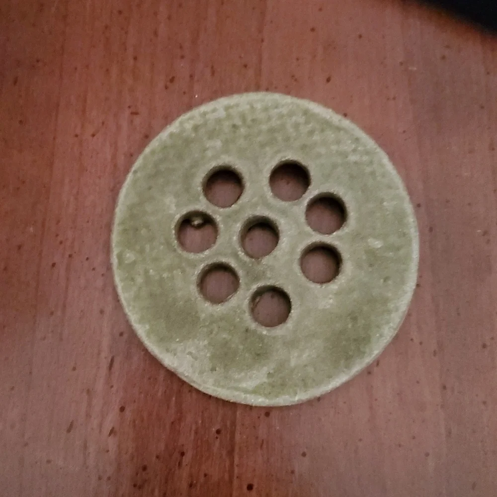 Green Ceramic Flower 🌻 Arranging Disc
